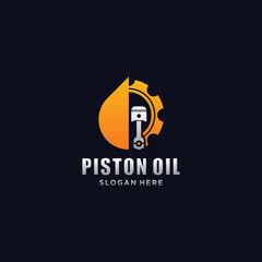 Vector piston engine oil droplets illustration of vehicle engine lubricants and industrial machines