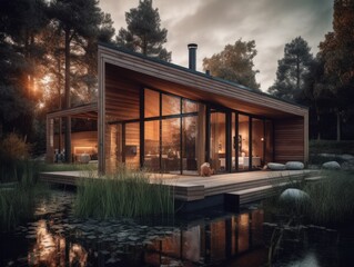 Obraz premium house in the woods