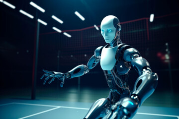 Digital friendly chat roboter, helpful machine