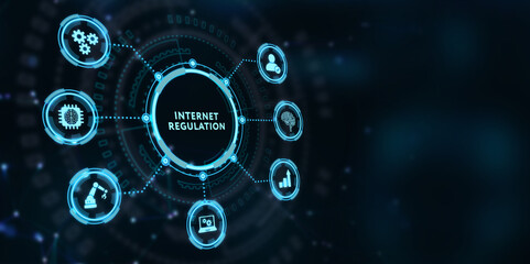 Regulation Compliance Rules Law Standard Business Technology concept. 3d illustration