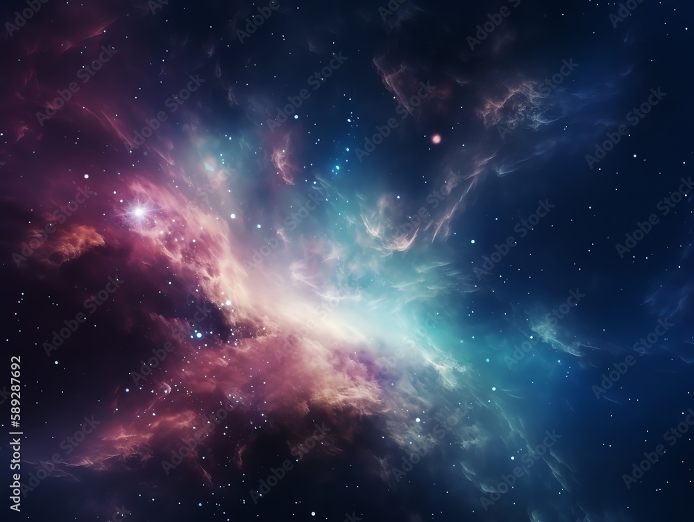 Canvas Prints nebula and stars in deep space.