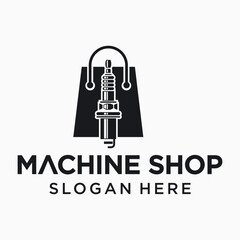Fototapeta premium Car modification logo, mechanic logo, car repair logo, combination logo, car modification parts logo