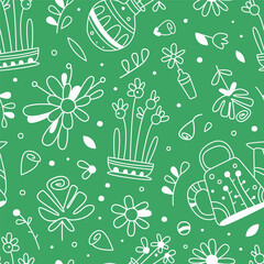 Cute floral seamless pattern background, textile, wallpaper, cover, banner, wrapping paper design hand drawn vector