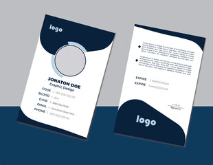 creative corporate company employee id card template.Creative ID Card Layout.office ID card design template.