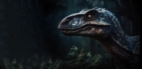 Big, angry and scary dinosaurs T-rex. generative ai