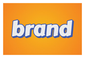 Editable 3d typography brand premium editable text effect