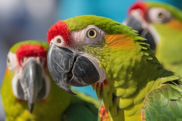 Close-up portrait of vivid Macaw parrot