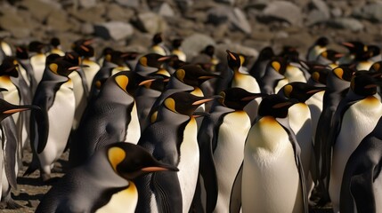 Large group of Emperor Penguins