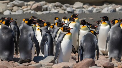 Obraz premium Large group of Emperor Penguins