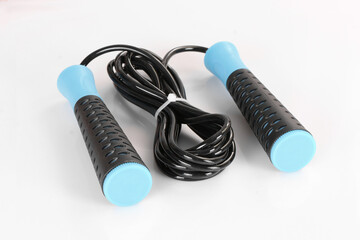 Jumping rope plastic handle and silicon rope