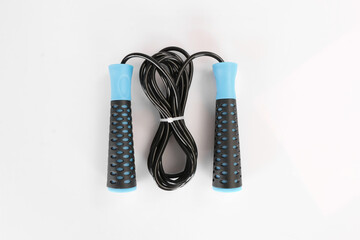 Jumping rope plastic handle and silicon rope