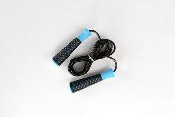 Jumping rope plastic handle and silicon rope
