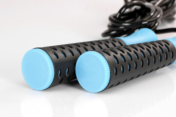Jumping rope plastic handle and silicon rope