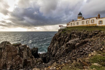 Fototapeta na wymiar Neist Point lighthouse 