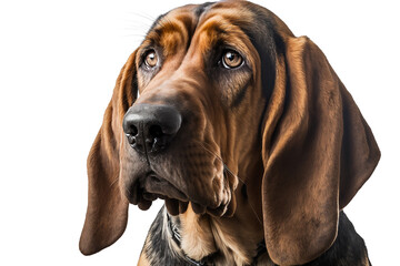 Unleash the Elegance of a Bloodhound on a White Background - Perfect for Dog Lovers!