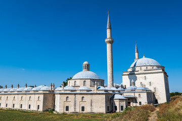Fototapeta na wymiar Edirne, Turkey - Sultan Bayezid Health Museum architecture. A famous landmark for tourists in Edirne city, Turkey
