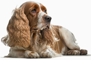 Adorable Cocker Spaniel Dog Image on White Background - Perfect for Dog Lovers!