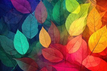 Colorful Leaves Abstract Background