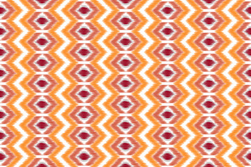 Beautiful Ikat geometric motif ethnic seamless pattern. Mexican, Native American, Indian, Peruvian, African style. Design for textile, fabric, clothing, fashion, carpet, wallpaper, home decor.