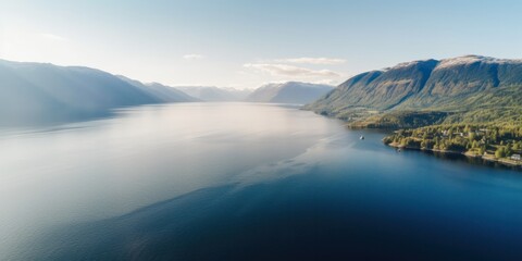 Serene Seascape: Exploring Norway's Majestic Fjords - Generative AI