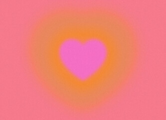 romantic vintage textured grainy heart gradient