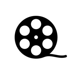 Film reel icon. Symbol for website design, logo, app, UI. Vector illustration, EPS10