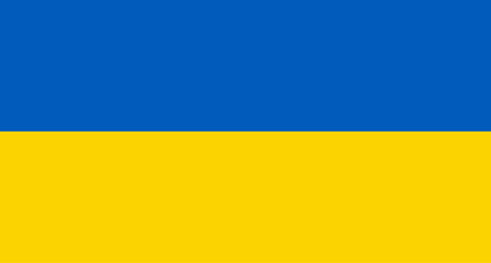 Flag of Ukraine. National symbol. Blue and yellow illustration