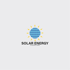 solar panel electric energy company logo