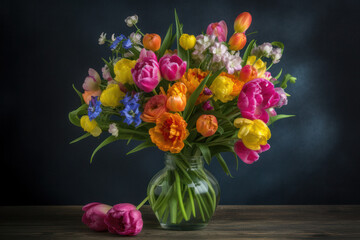 Colorful Spring Flower Bouquet