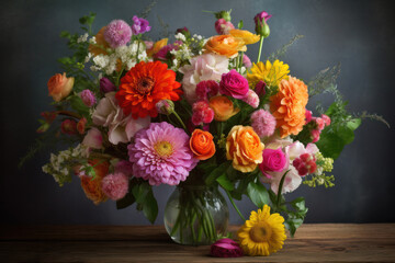 Colorful Spring Flower Bouquet