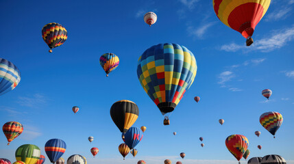 Obraz premium Air ballon background. Illustration AI Generative.