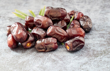 Natural fresh dates that Muslims eat while breaking their fast in Ramadan.