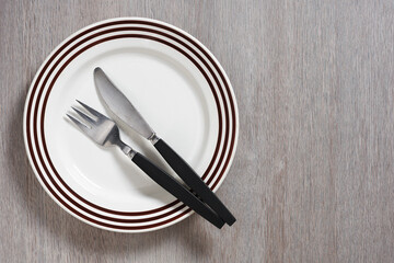 Plate and cutlery