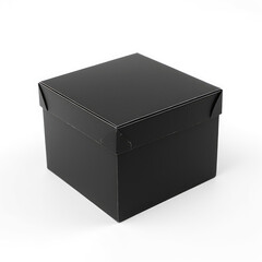 Fototapeta premium Sturdy Black Cardboard Boxes for Shipping and Storage