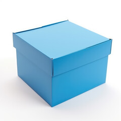 Get organized with a blue color cardboard box