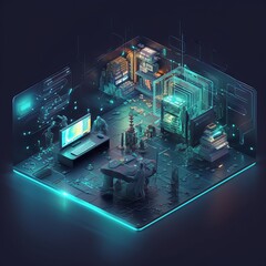 Illustration of deepweb cyber work