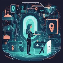 Illustration of deepweb cyber work