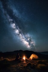 Bonding Under the Milky Way: Two Friends Forever Exploring the Cosmic Universe on a Weekend Get-Away: Generative AI