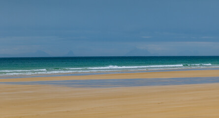 Tolsta Beach (Traigh Ghiordail) on the Isle of Lewis. Beautiful coastal scene.