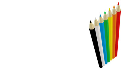 Fototapeta premium Colored pencils used for artwork