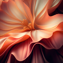 Drapery silk flower by Generative AI