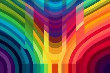 Fototapeta premium Abstract rainbow colored retro backdrop, colorful. Generative AI
