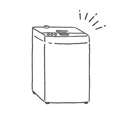 シンプルな洗濯機のイラスト