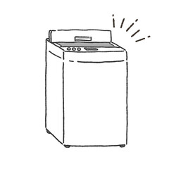 シンプルな洗濯機のイラスト