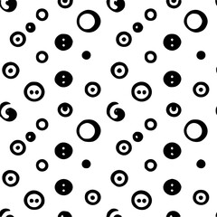 Seamless Pattern - Black and White Isolated Icon - Vector illustration