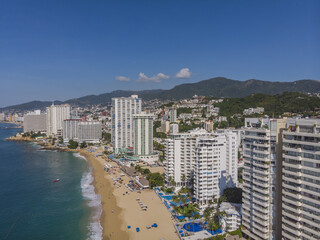 view of the city acapulco mexico  - obrazy, fototapety, plakaty