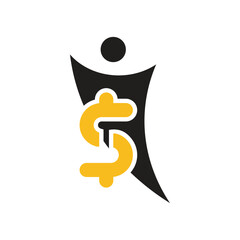 money logo design with letter s creative concept