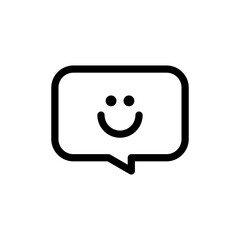 Chat Icon in trendy flat style isolated on grey background. Speech bubble symbol for your web site design, logo, app, UI. Vector illustration