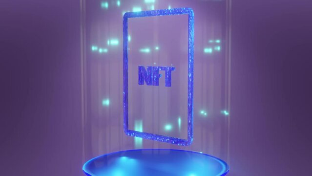 Blue NFT Transparent Display