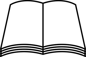 Open Book or Magazine Symbol Icon. Vector Image.